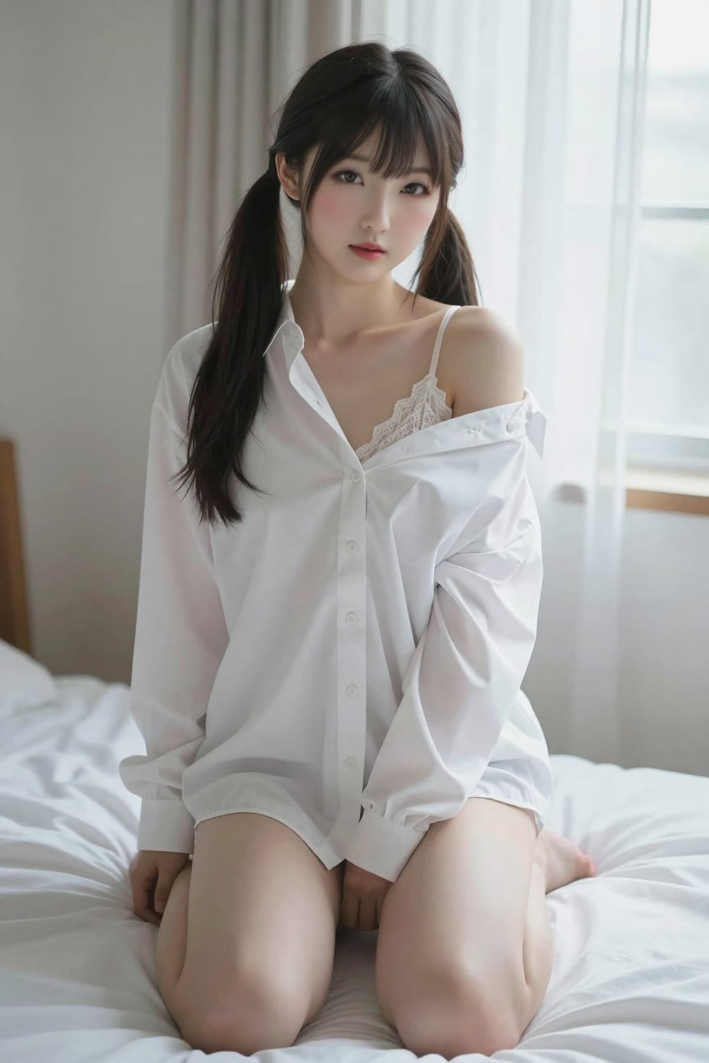 白シャツ越しの朝