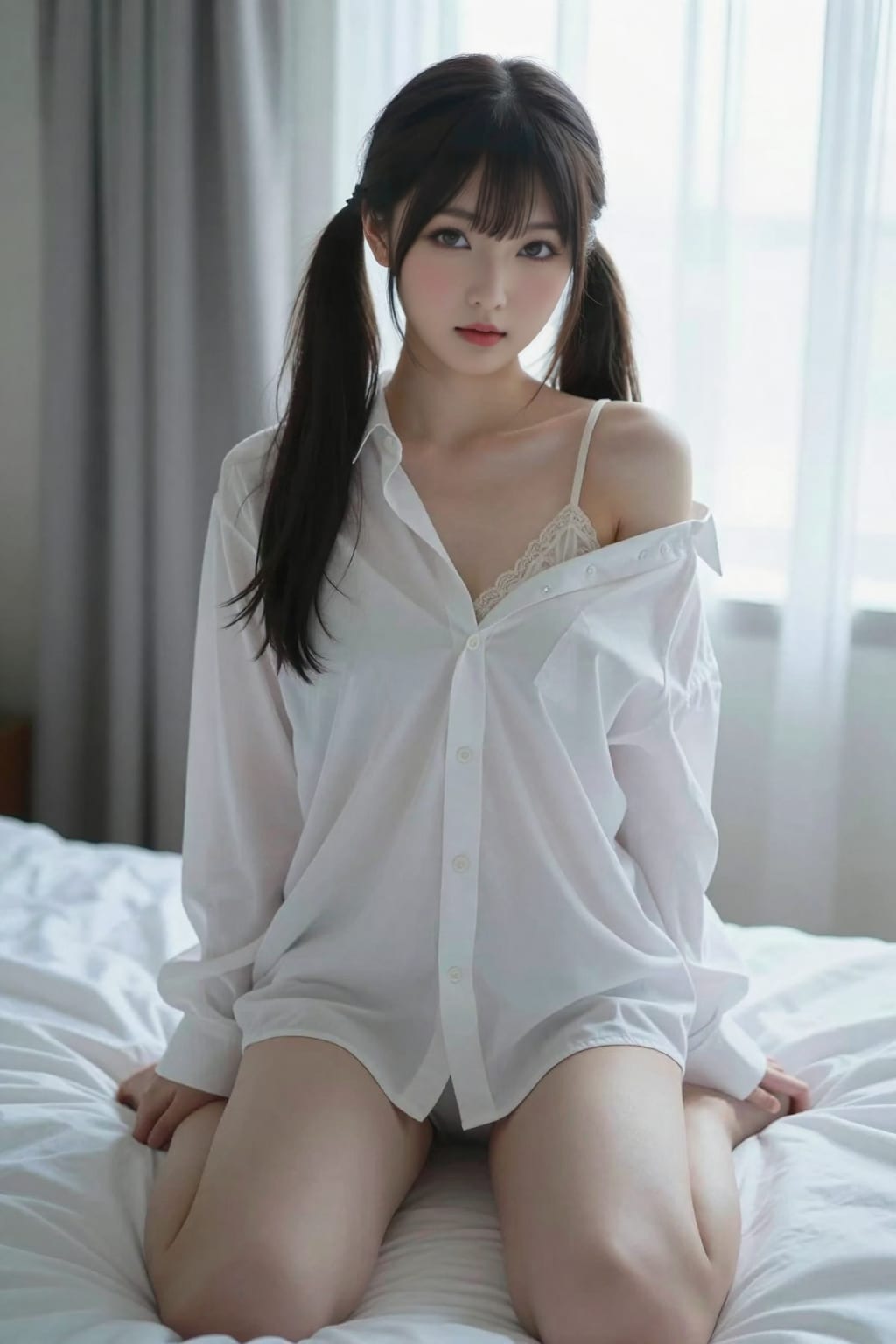 白シャツ越しの朝