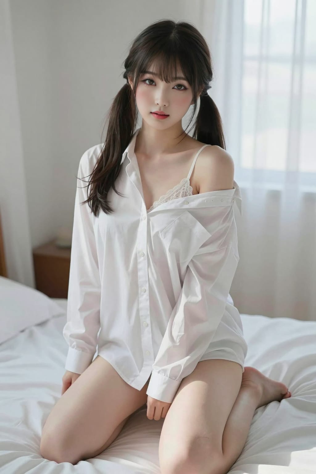 白シャツ越しの朝
