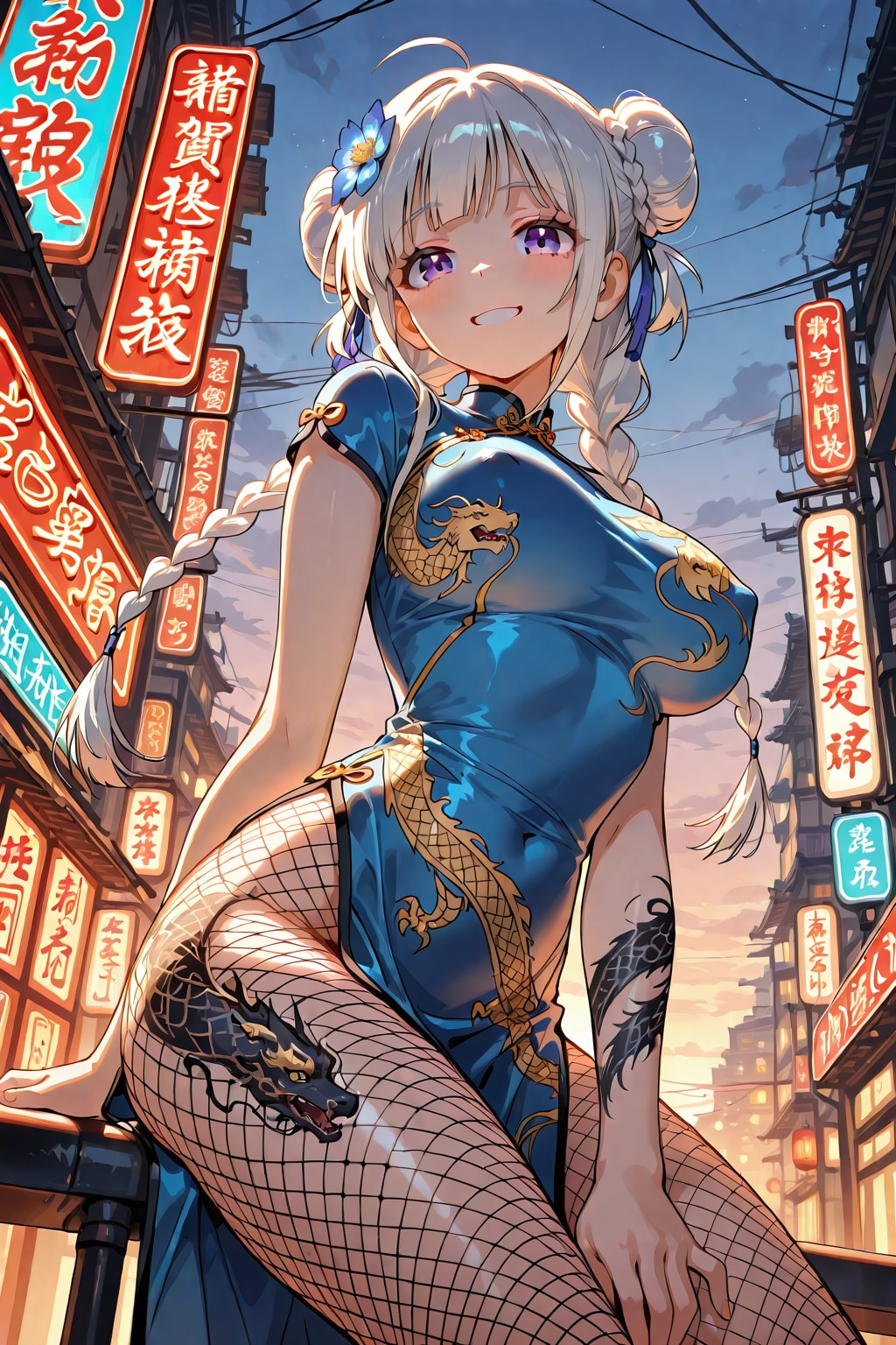 チャイナドレス（青）