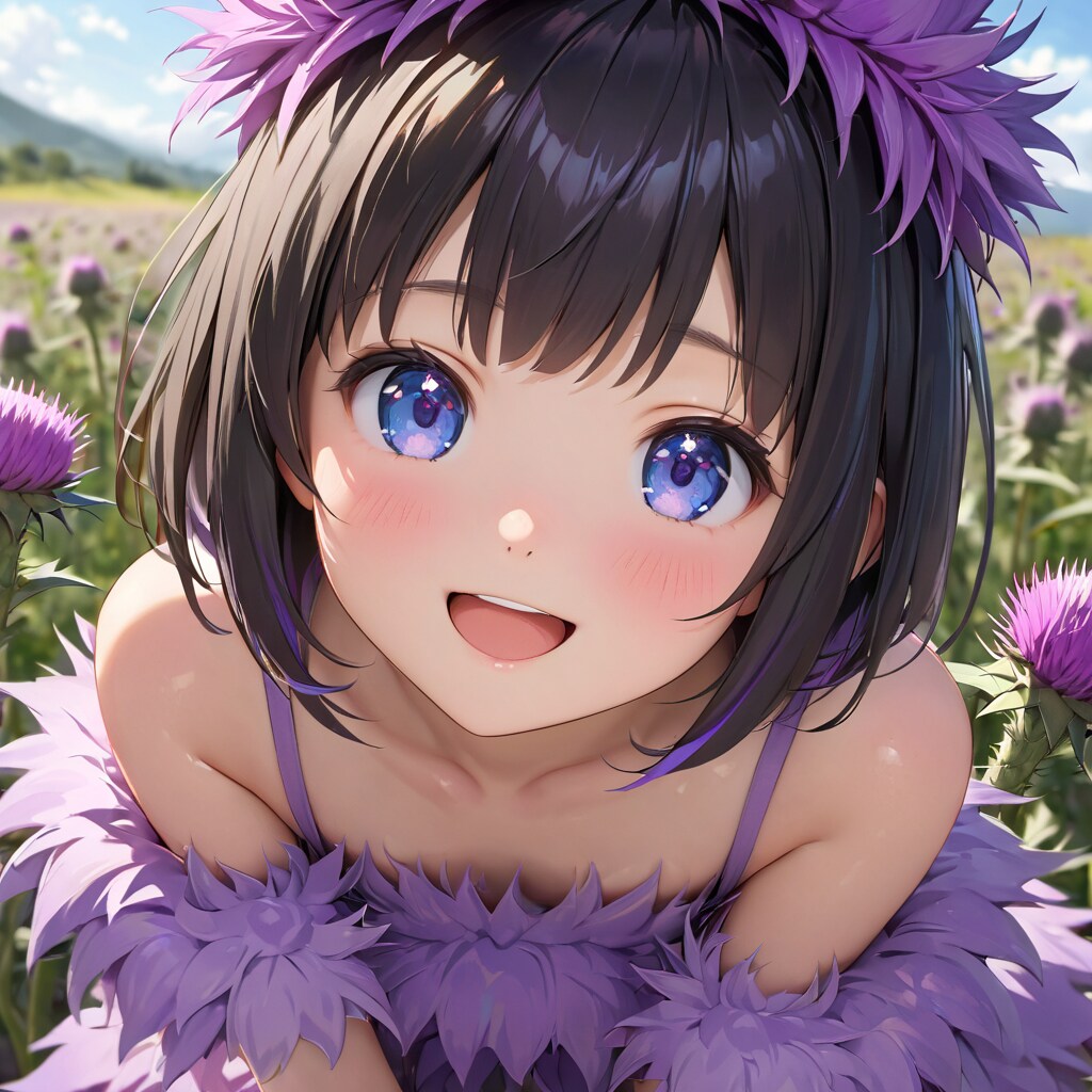 今日の誕生花はアザミ