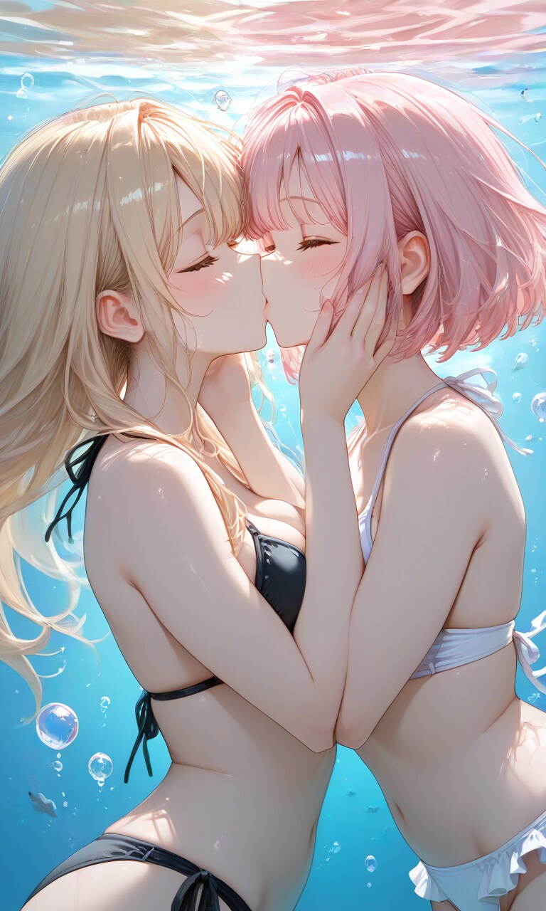 水中キス（百合）