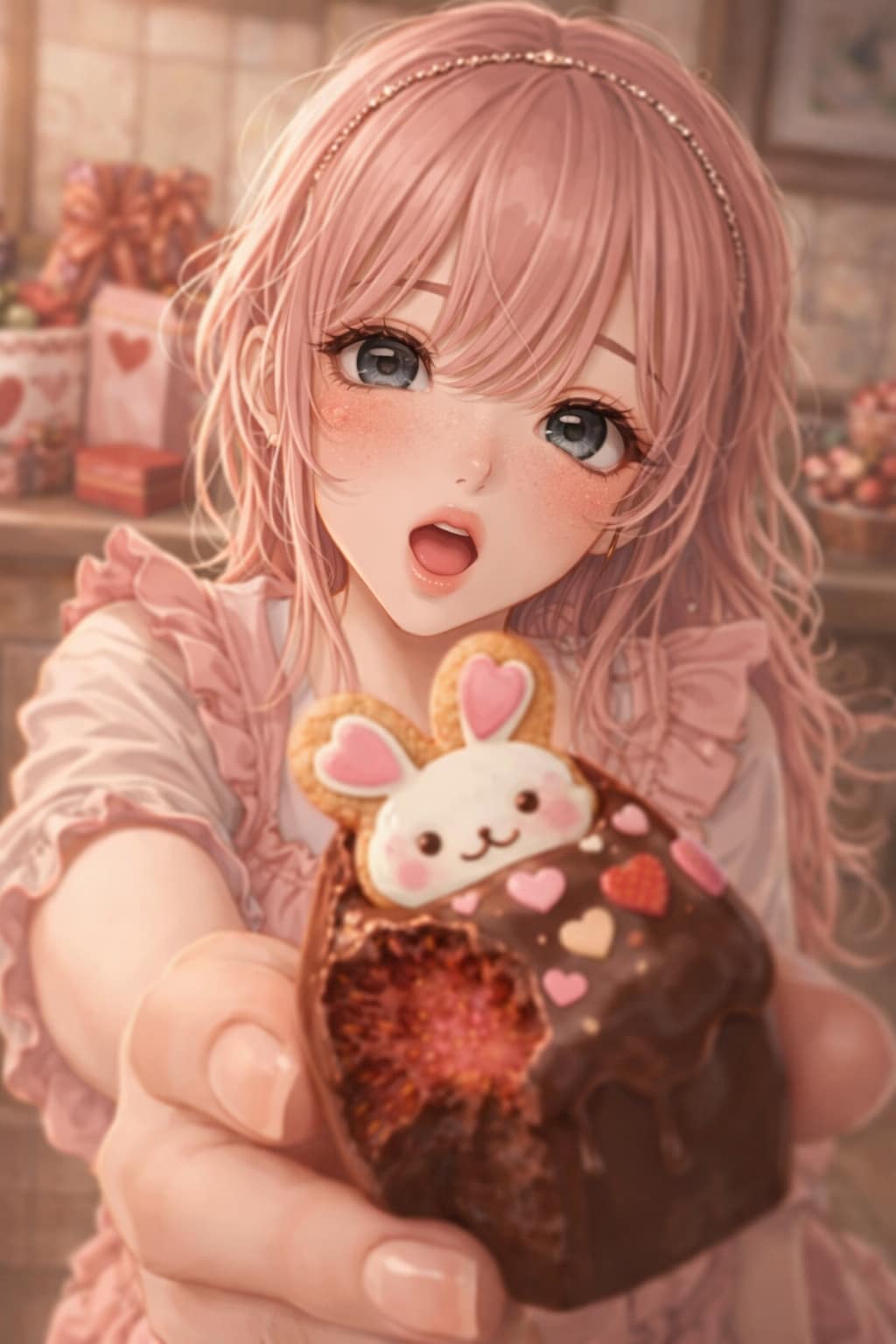 落果ちゃんの、チョコはあなただけのものなのですッ♡