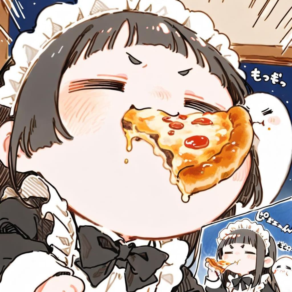 ( -ω-)🍕おピッツァを食すでおじゃる…✨