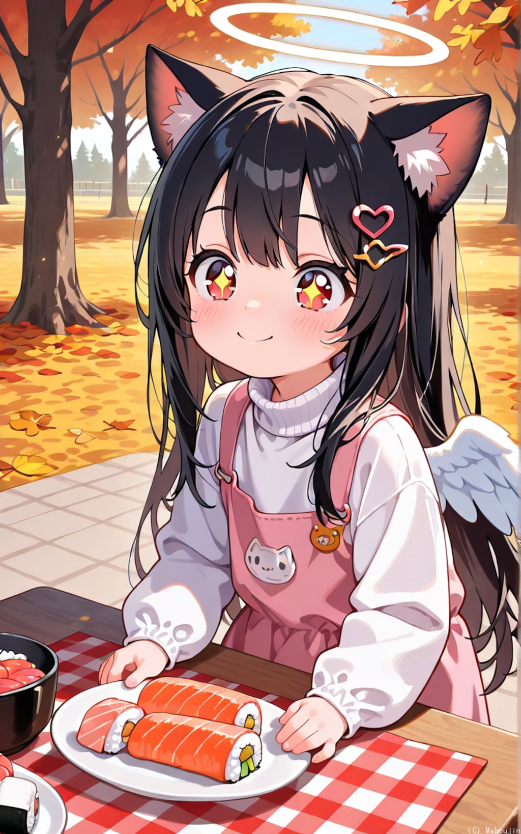 クロと紅葉ピクニック