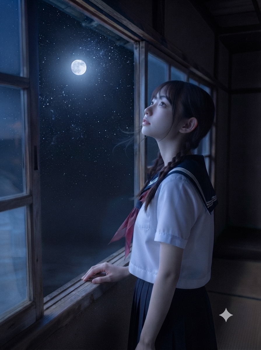星空を眺める