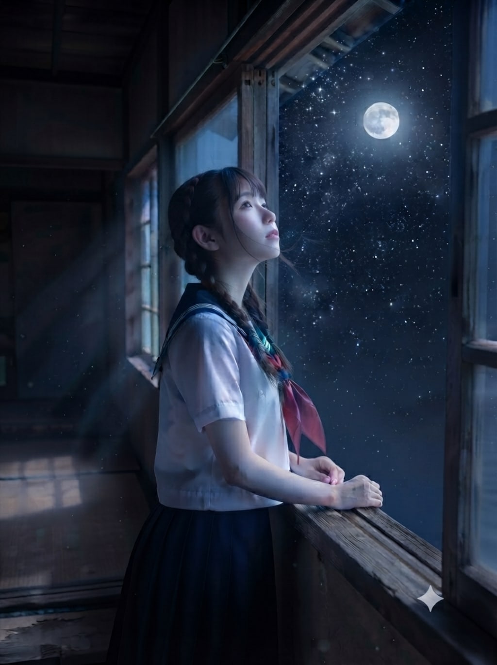 星空を眺める