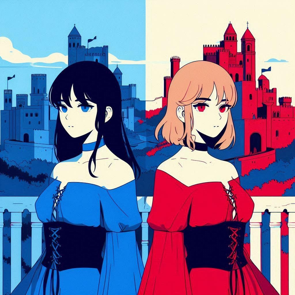 青と赤