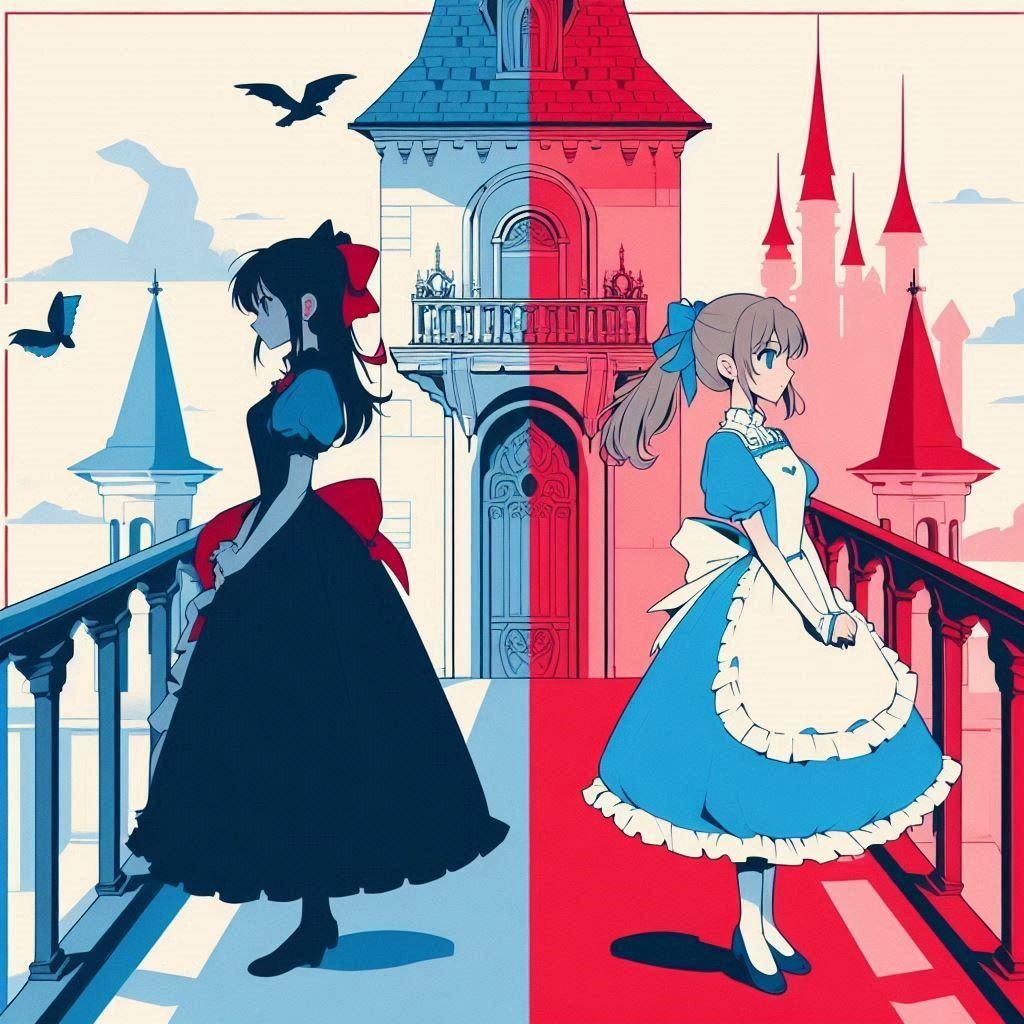 青と赤
