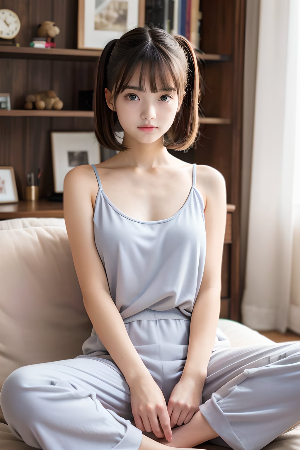 In her room