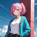 泳ぐには早いけど日差しが強いわね 2枚目