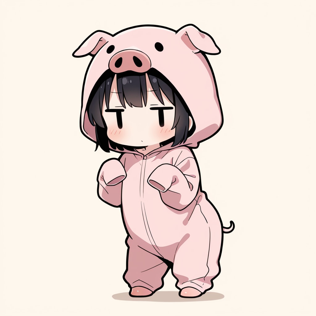 着ぐるみ着せ替え（ブタ）