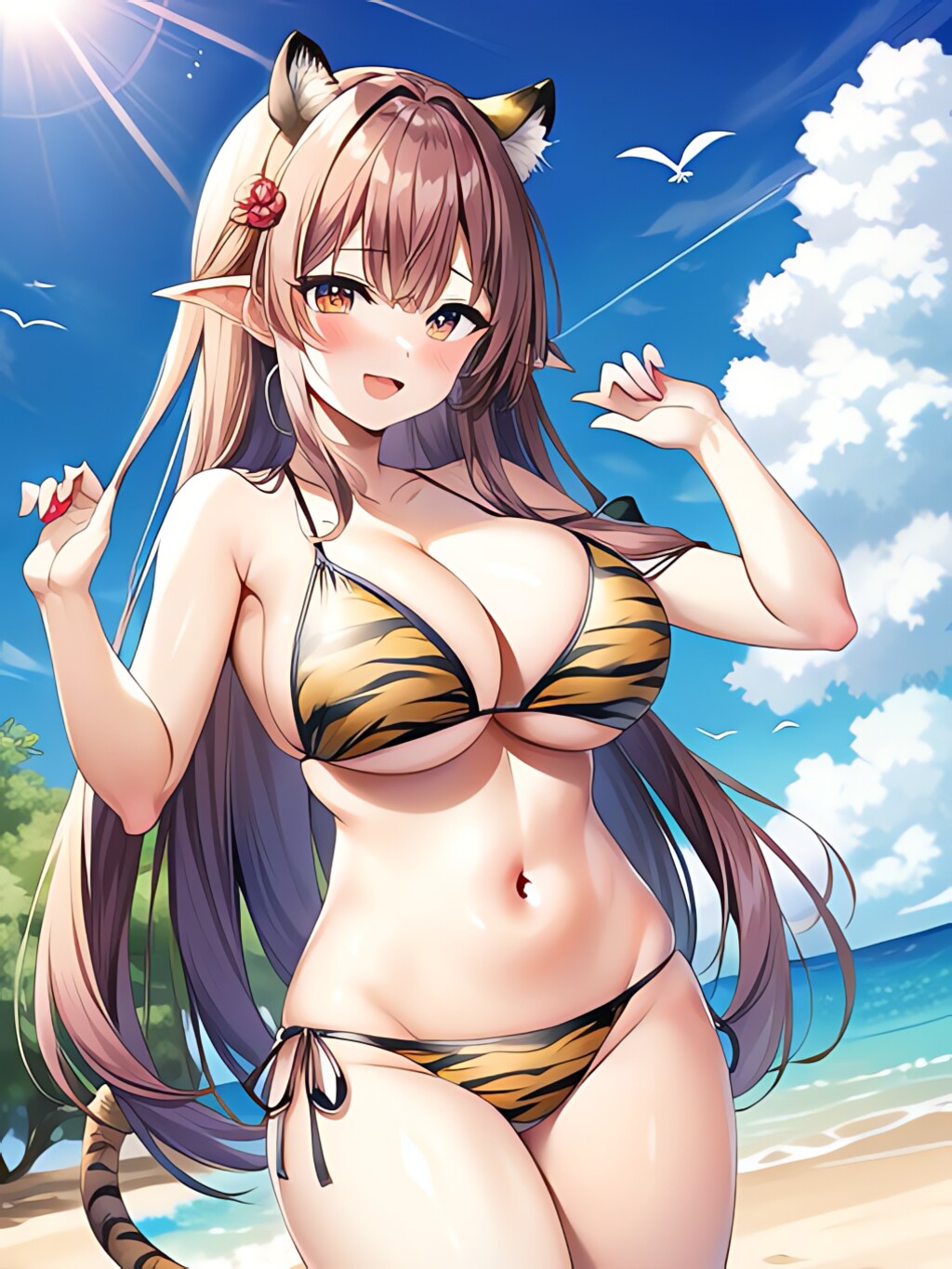 虎柄ビキニ