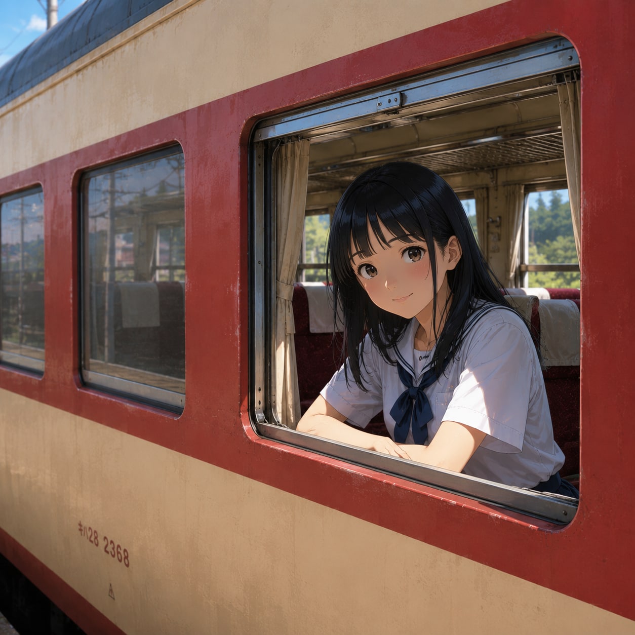 車窓の少女