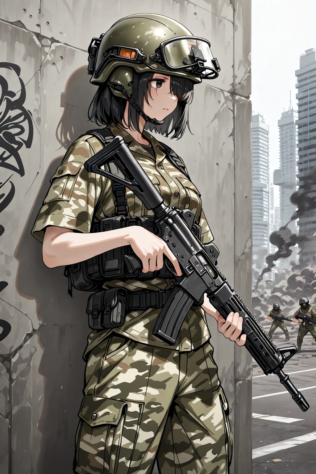 battlefield mekakure 02 | の人気AIイラスト・グラビア