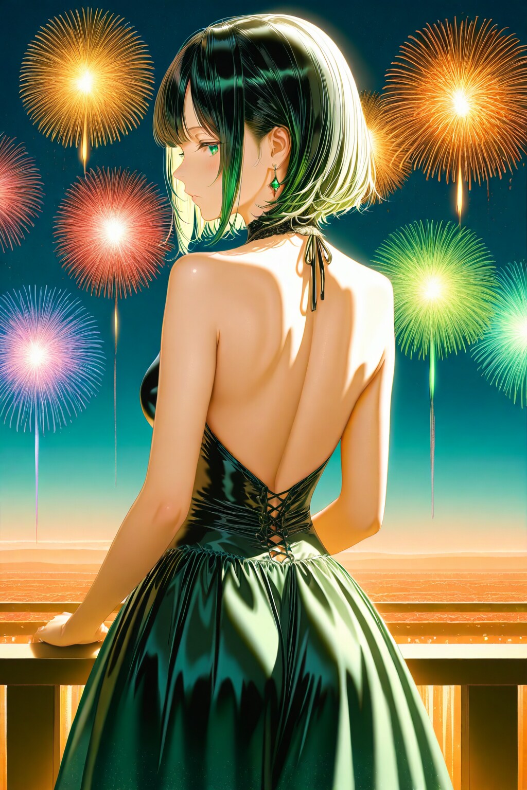 DRAGONちゃんのお背中と花火