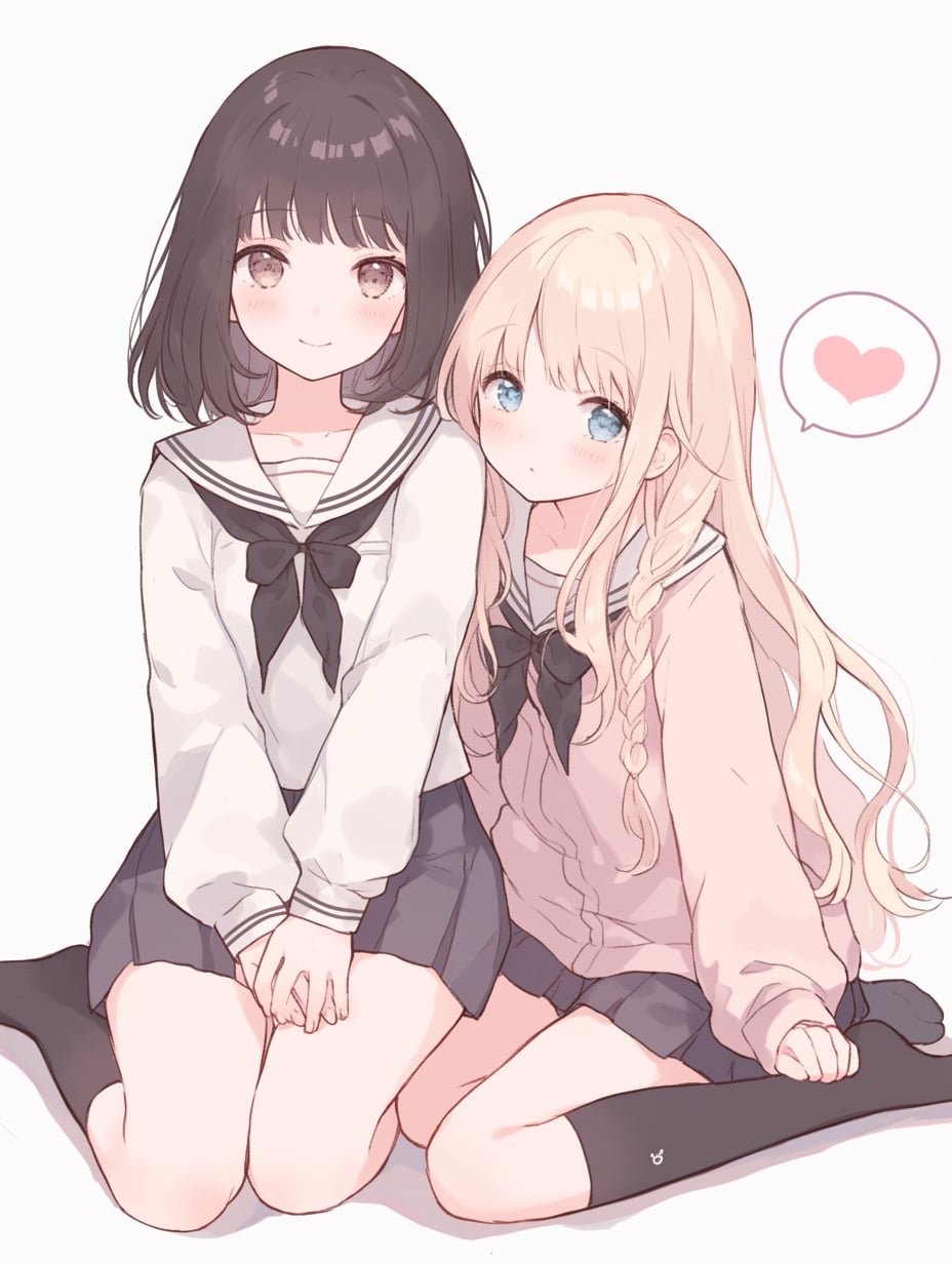 二人のJK217 | の人気AIイラスト・グラビア