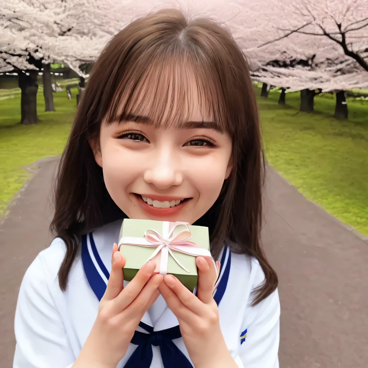 黒髪ロングでセーラー服の美女３４ | の人気AIイラスト・グラビア