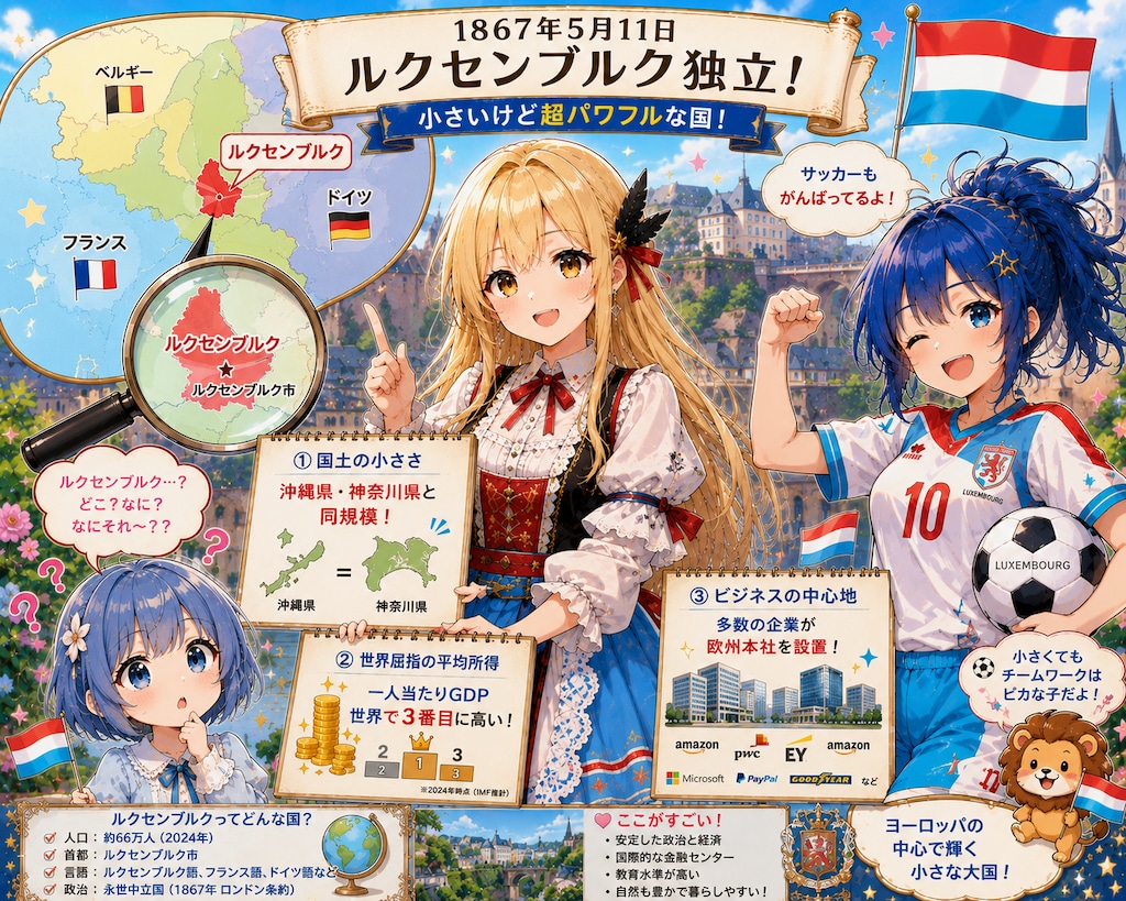 5月11日はルクセンブルクの独立日