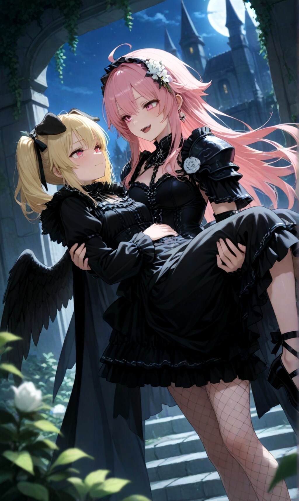 月光に溶ける影