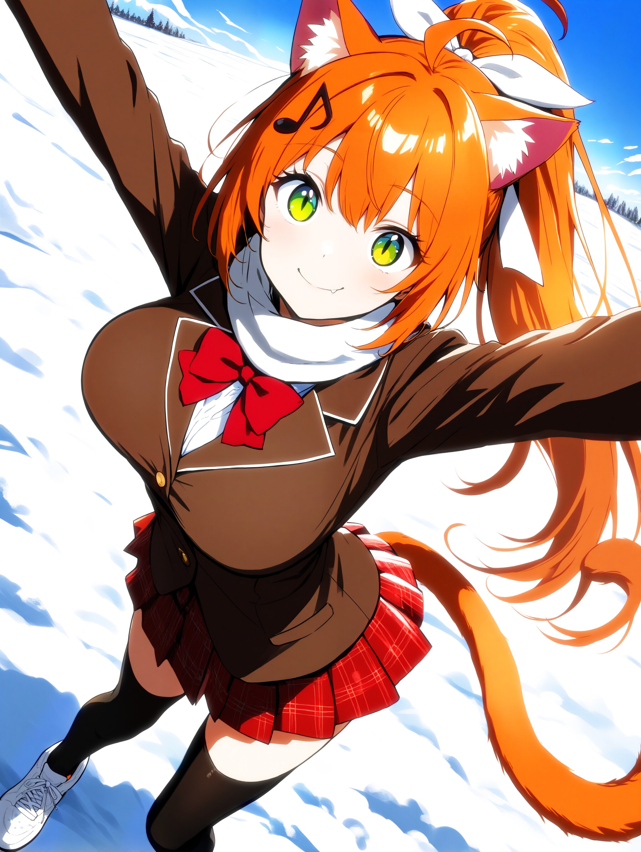 雪の中でも元気ニャでぇ～！