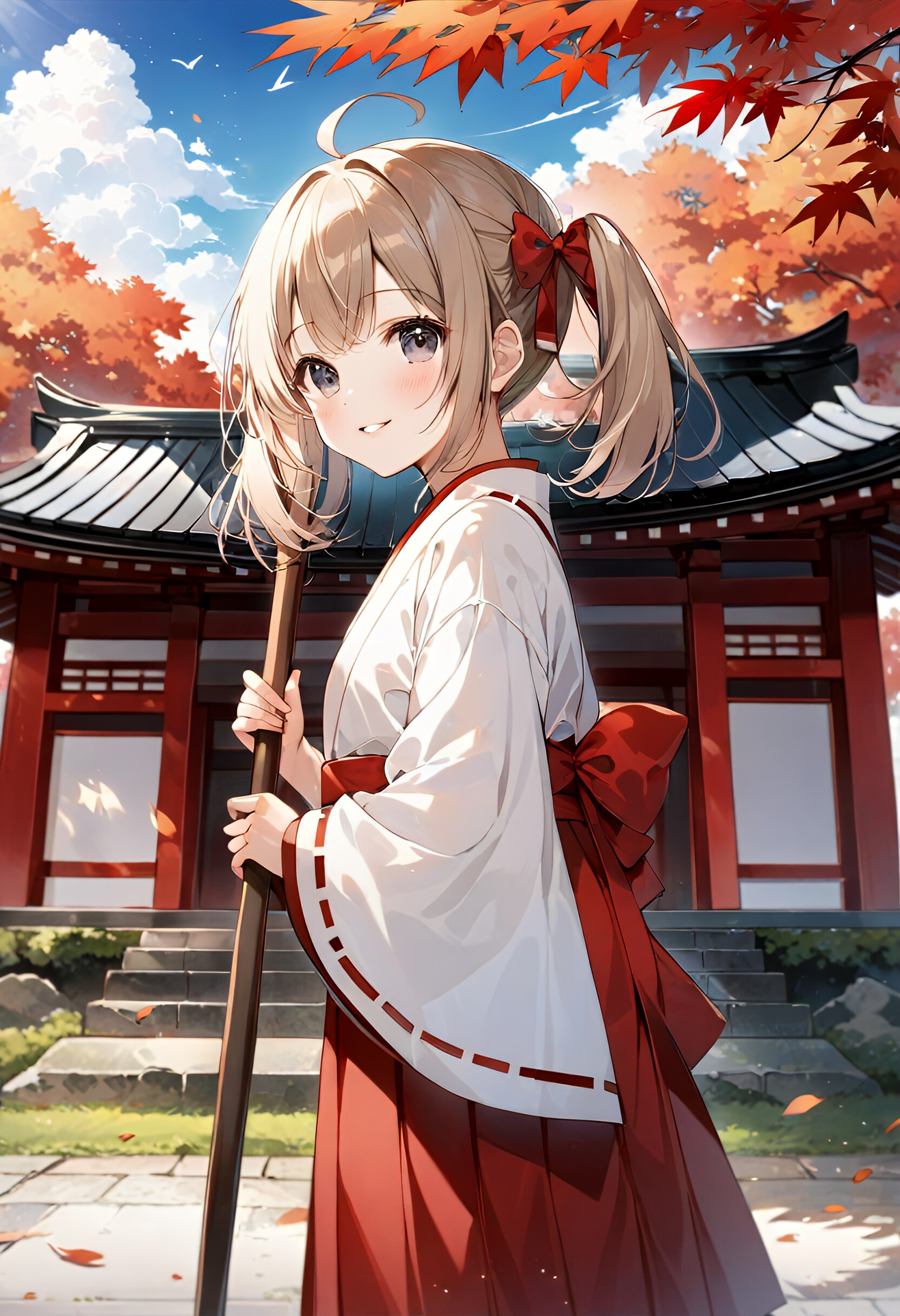 巫女『かわいい巫女』 | の人気AIイラスト・グラビア