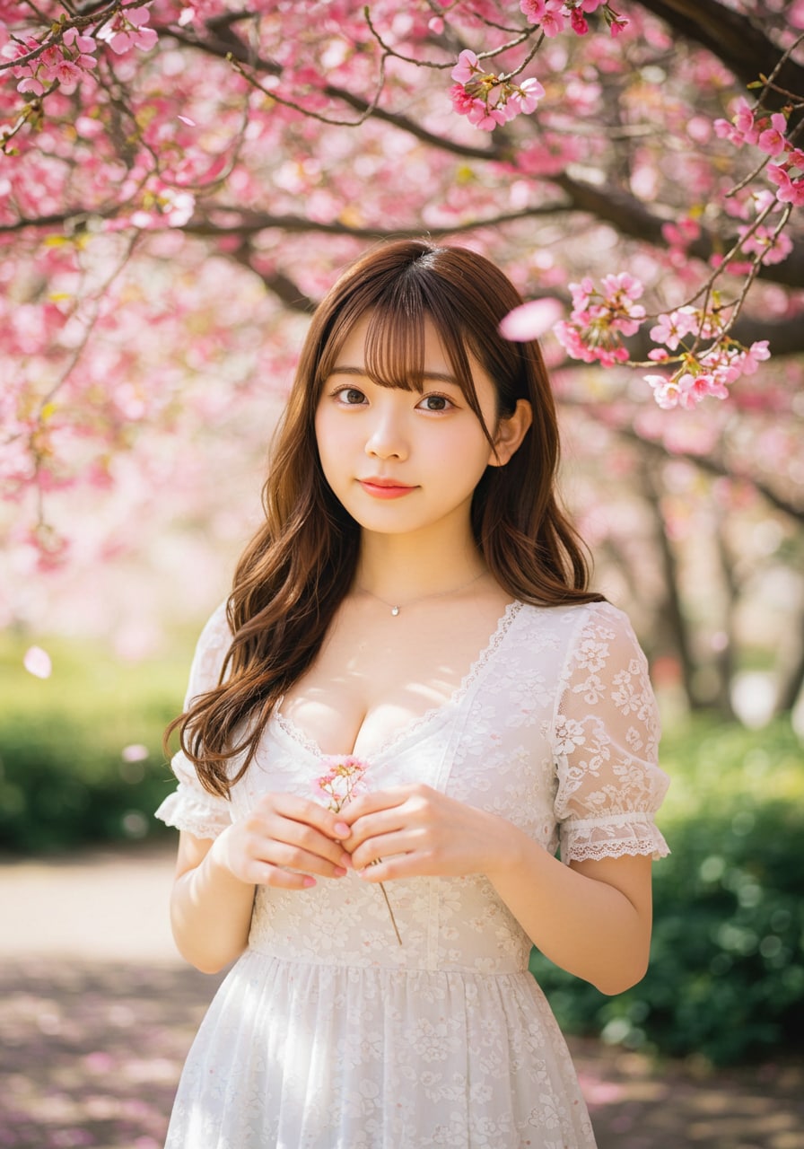 桜の下