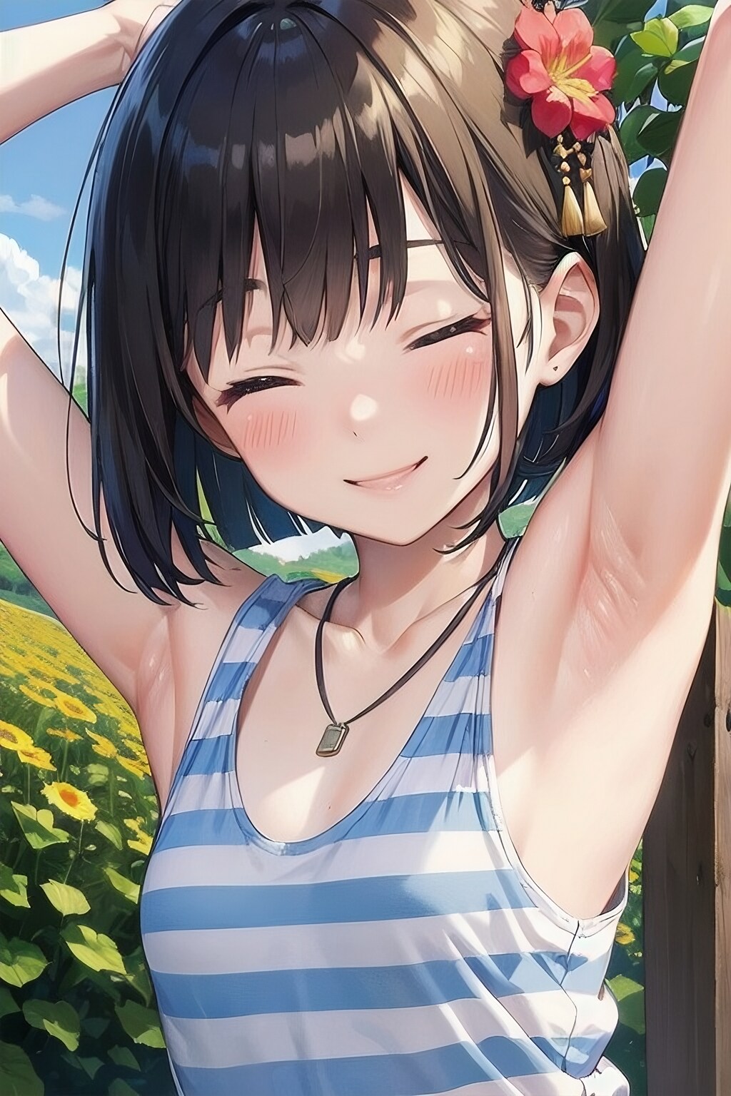 腋見せのポーズ 051