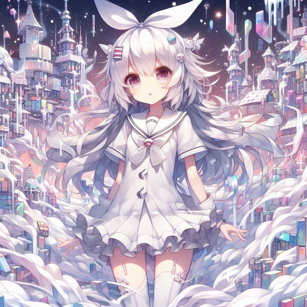 白髪の可愛い女の子【206】