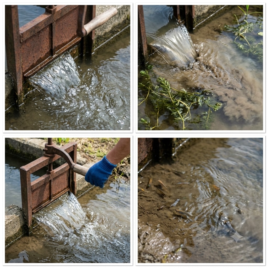 ビオトープ給水開始