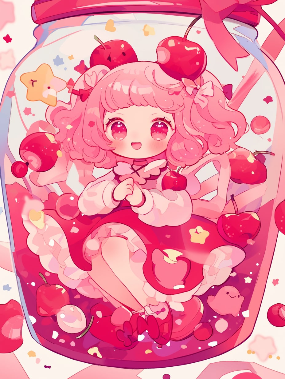 「瓶詰の少女」紅08 | の人気AIイラスト・グラビア