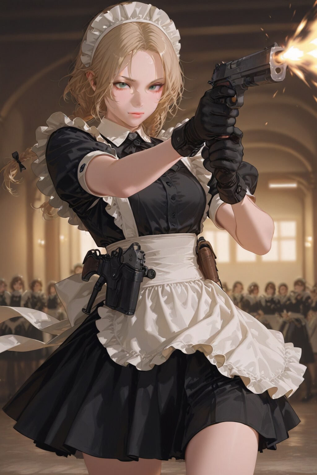 ちちぷいメイドアサルトチームPEGASUS教官　セミリアル系 | の人気AIイラスト・グラビア