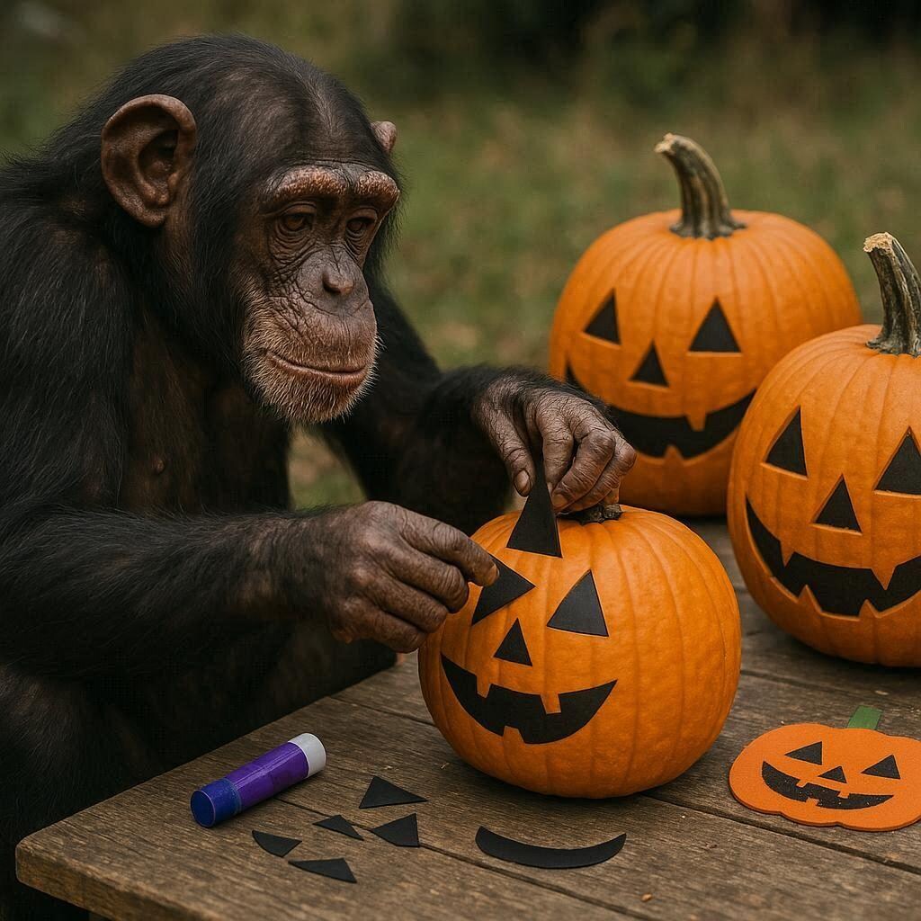 カボチャとチンパンジー