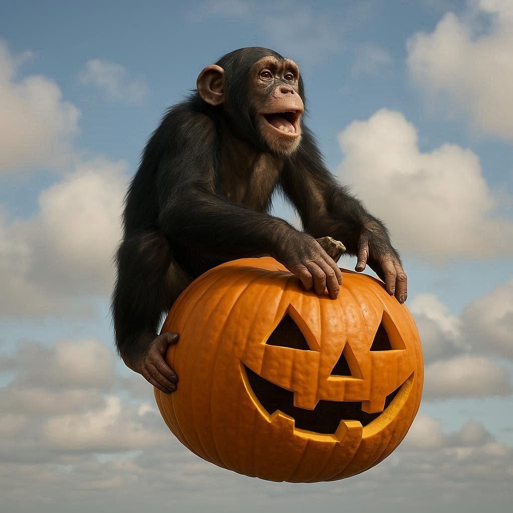 カボチャとチンパンジー
