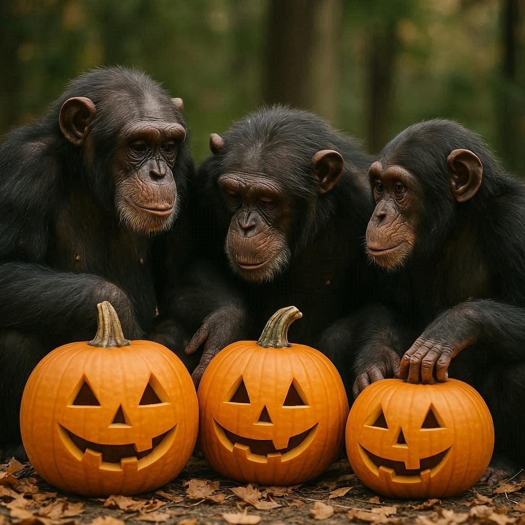 カボチャとチンパンジー