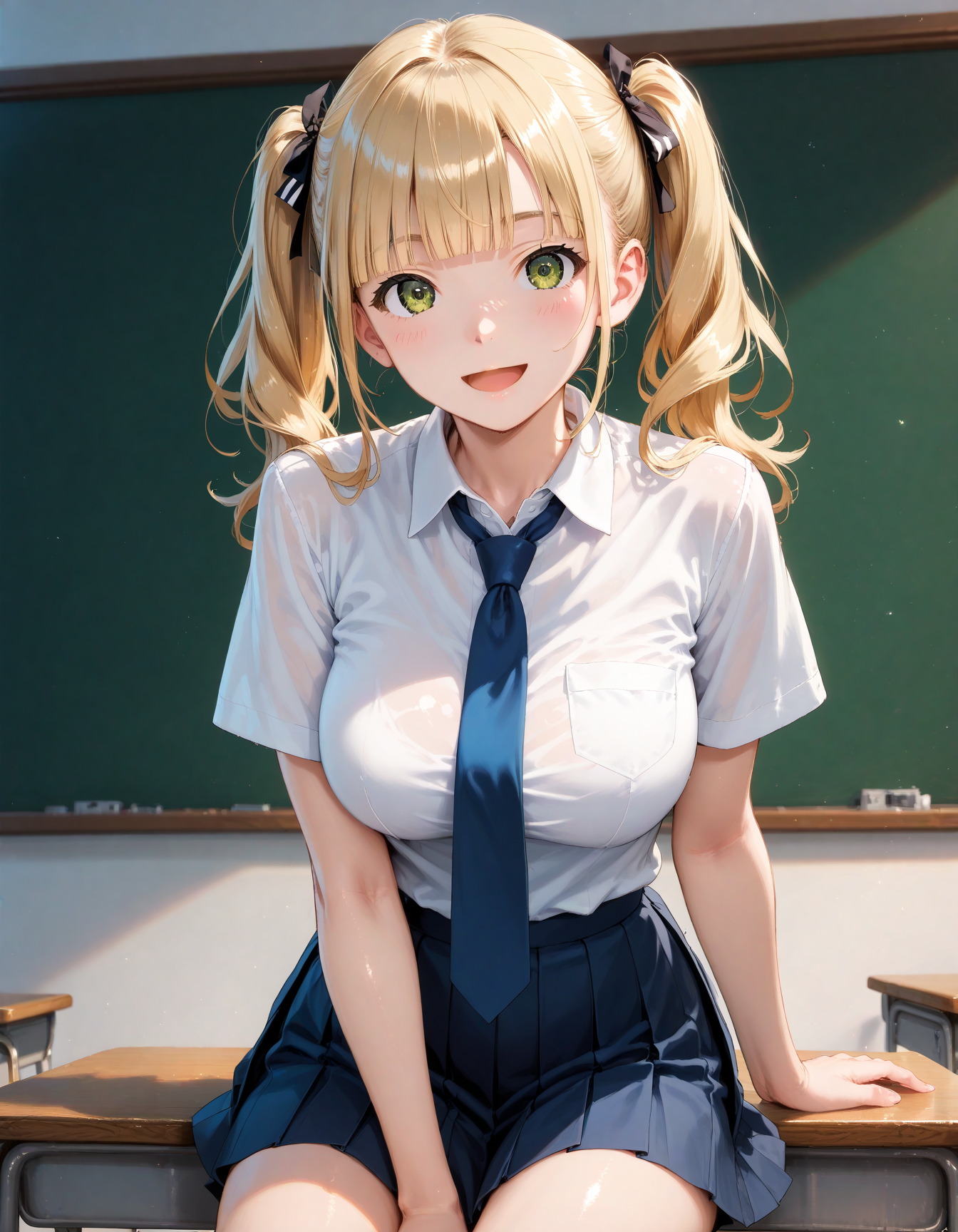 ツインテJK | の人気AIイラスト・グラビア