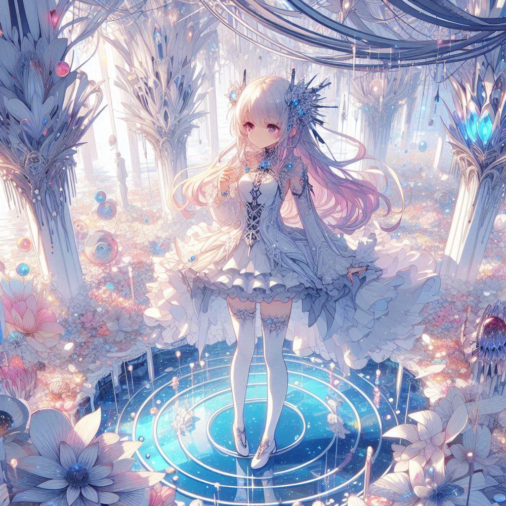 白髪の可愛い女の子【204】 | の人気AIイラスト・グラビア