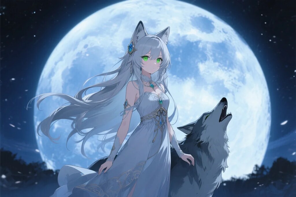 月とオオカミとステラちゃん