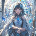 crystal stained glass girl 2枚目