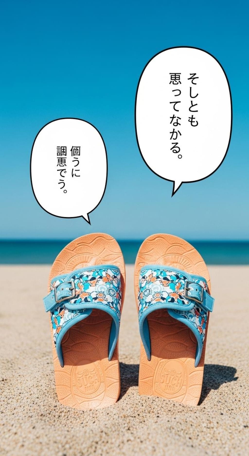 今日はビーチサンダルを喋らせてみた