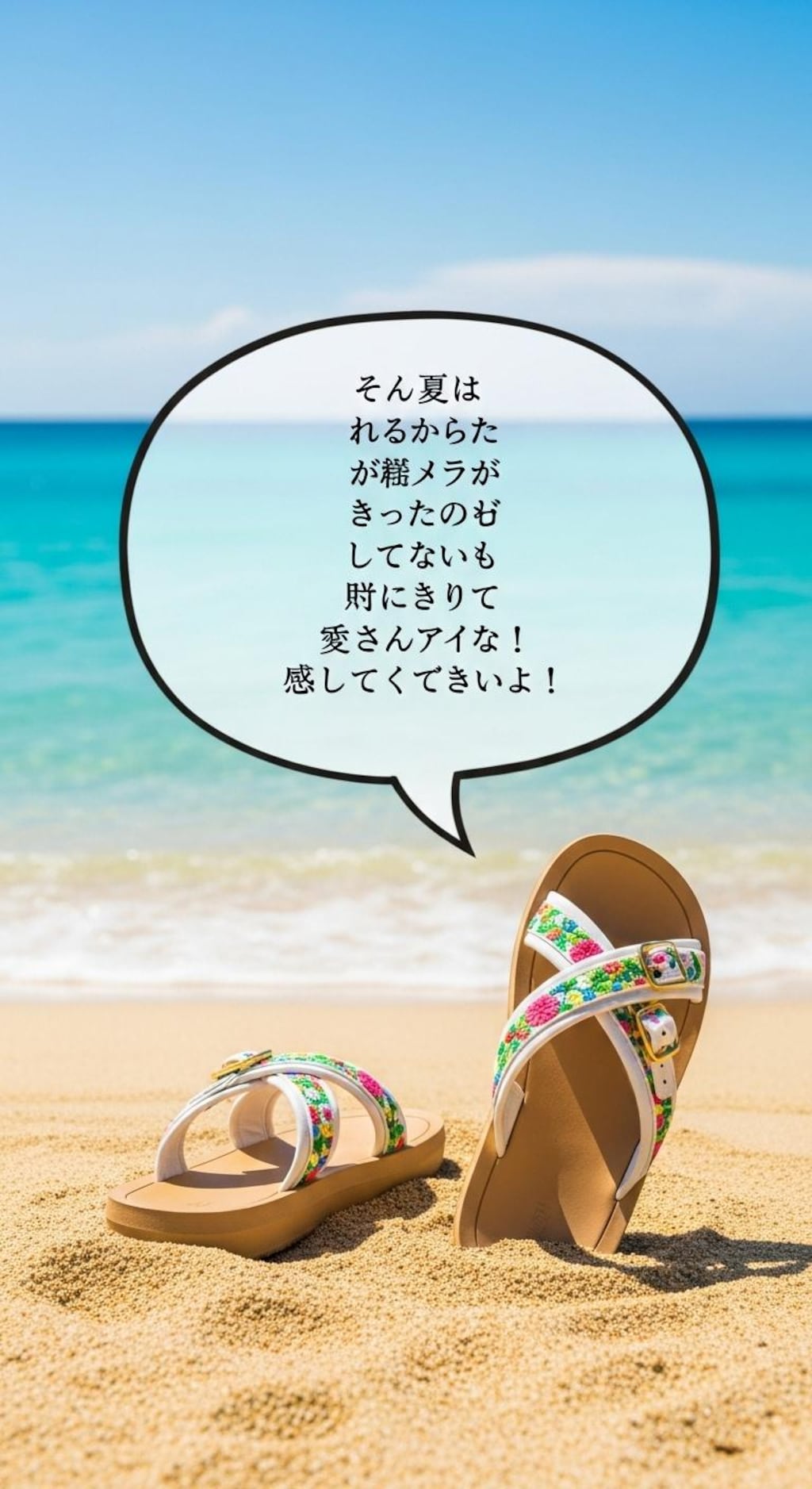 今日はビーチサンダルを喋らせてみた
