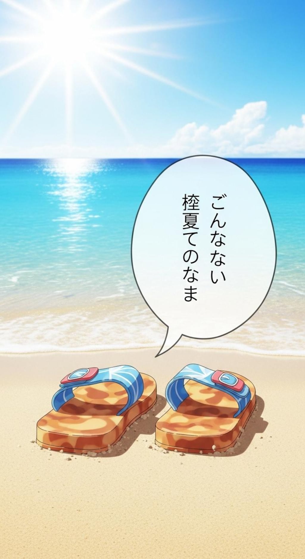 今日はビーチサンダルを喋らせてみた
