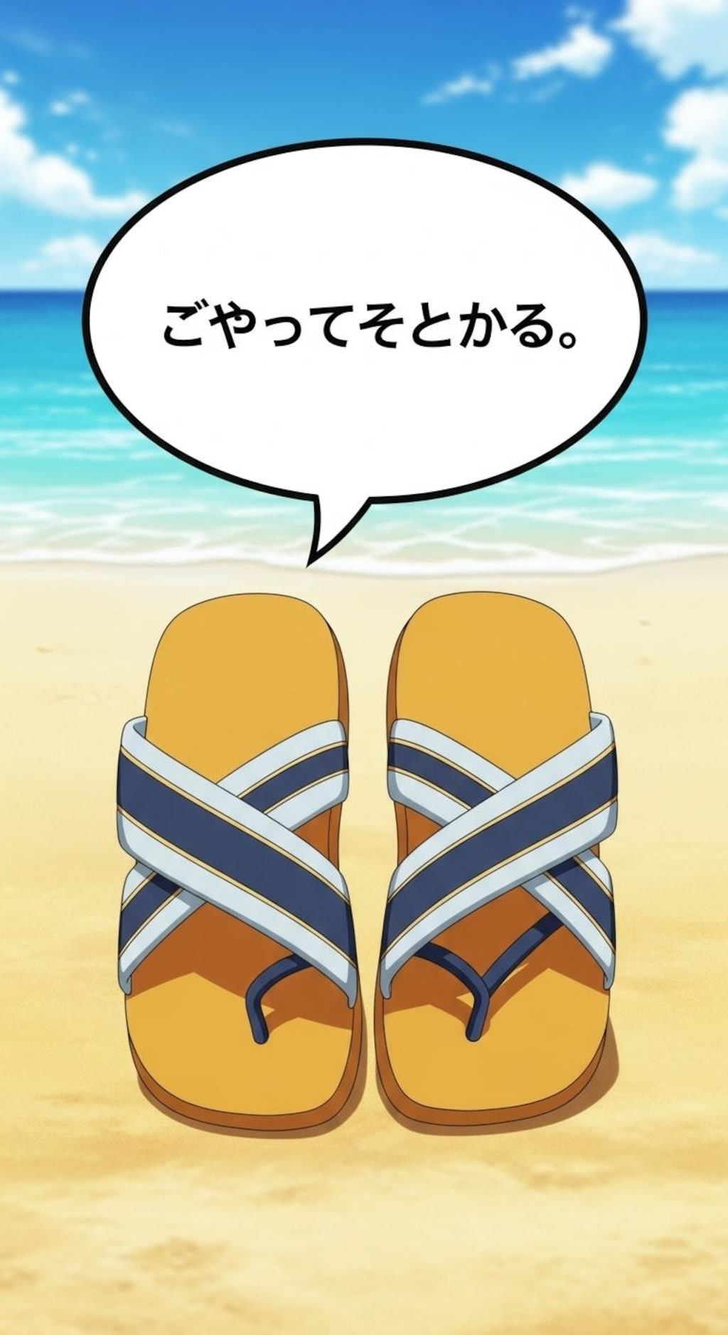 今日はビーチサンダルを喋らせてみた