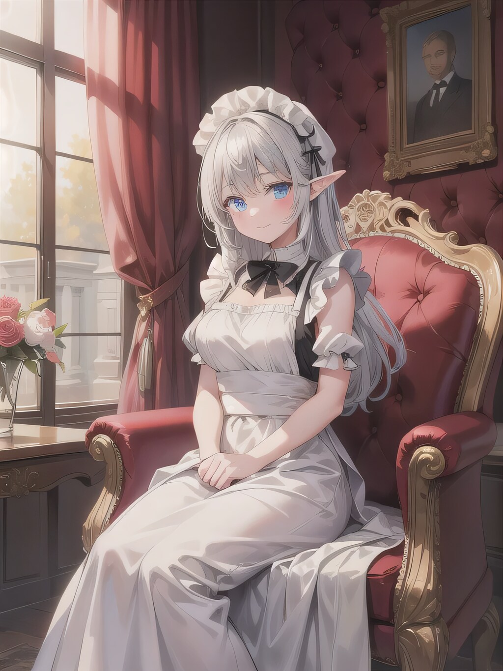 銀髪ロングでメイド服の少女１１