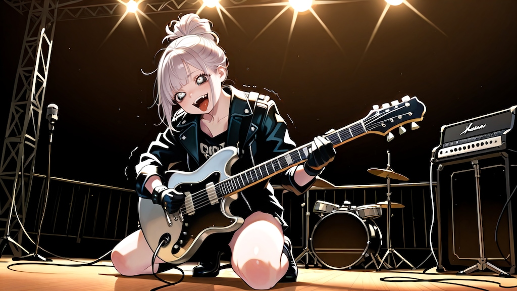 重金属（タングステン）製のギター