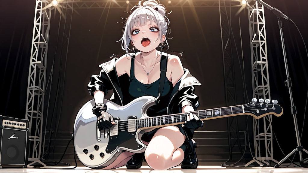 重金属（タングステン）製のギター