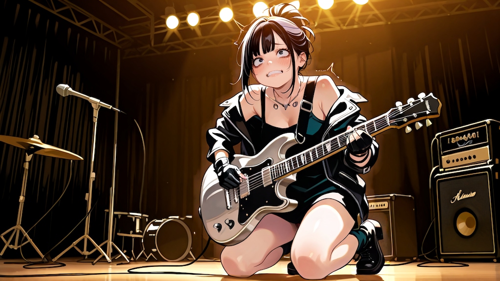 重金属（タングステン）製のギター