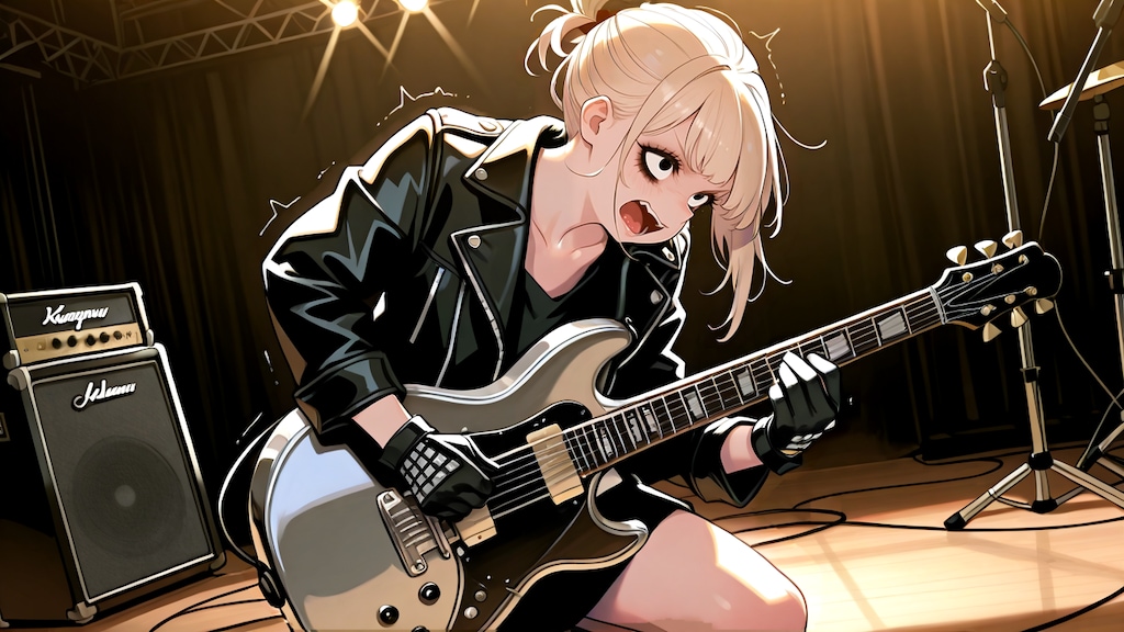 重金属（タングステン）製のギター