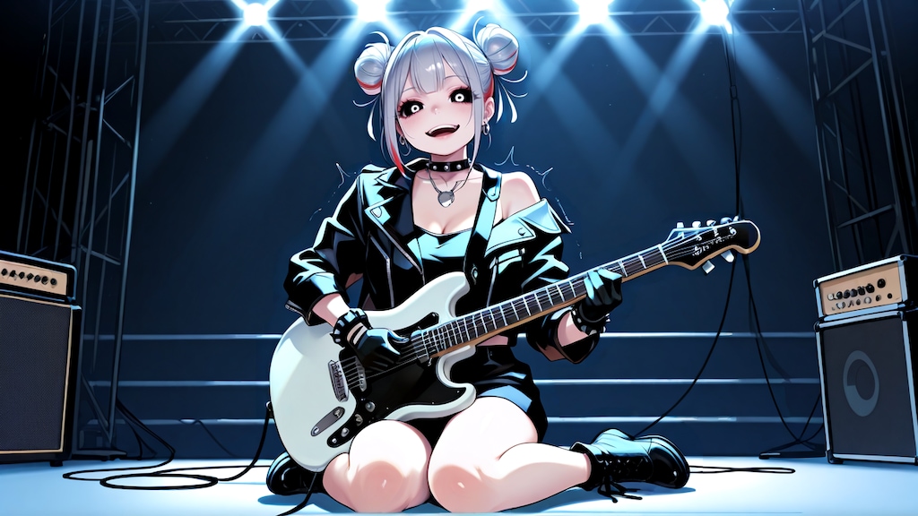 重金属（タングステン）製のギター