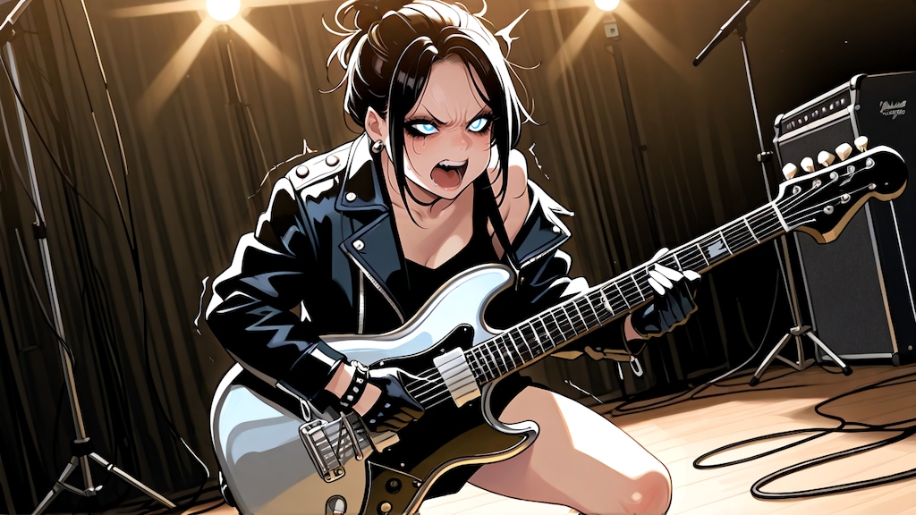 重金属（タングステン）製のギター